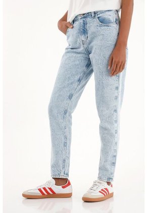 Tennis Jean Mom Tiro Alto Tono Medio Claro Para Mujer