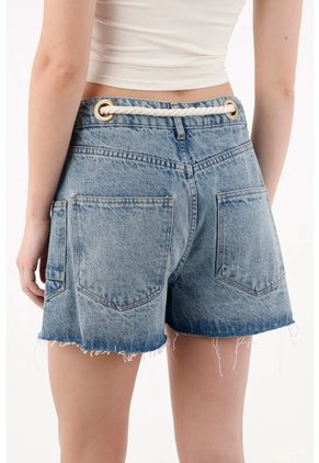 Tennis Bermuda En Denim Azul Para Mujer