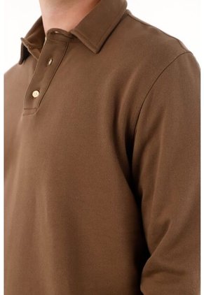 Tennis Buzo Tipo Polo Café Para Hombre