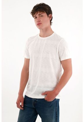 Tennis Camiseta Básica A Rayas Crudo Para Hombre