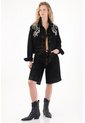 Tennis Bermuda En Velvet Negro Para Mujer de Tennis