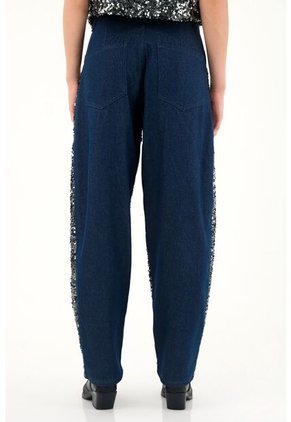 Tennis Jean Horseshoe Con Lentejuelas Para Mujer