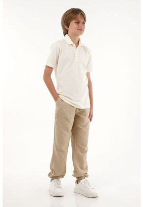 Polo Crudo Manga Corta Para Niño