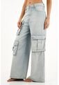 Jean Wide Leg Azul Para Mujer de Tennis