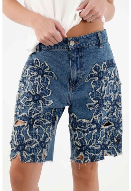 Tennis Bermuda Con Diseño Floral Para Mujer