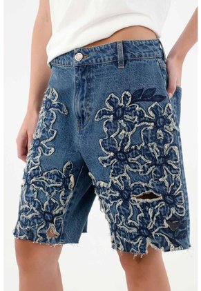 Tennis Bermuda Con Diseño Floral Para Mujer