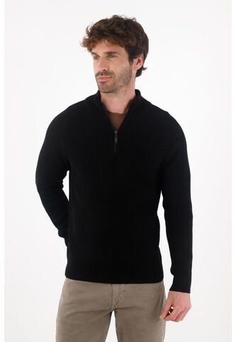 Tennis Buzo De Cuello Alto Negro Para Hombre Tennis