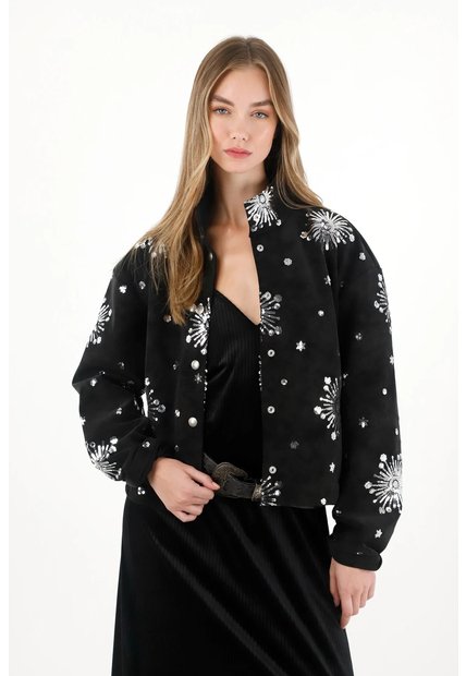 Tennis Chaqueta Con Detalles De Lentejuelas Para Mujer