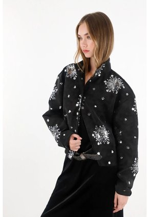 Tennis Chaqueta Con Detalles De Lentejuelas Para Mujer