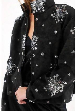 Tennis Chaqueta Con Detalles De Lentejuelas Para Mujer