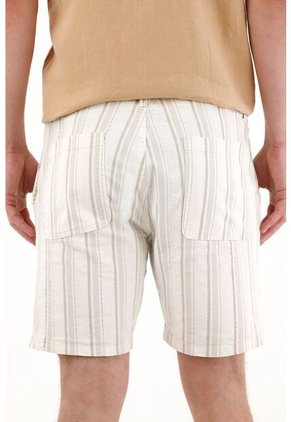 Tennis Bermuda Chino Con Diseño A Rayas Para Hombre