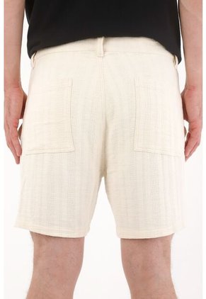 Tennis Bermuda En Tela Con Textura Crudo Para Hombre