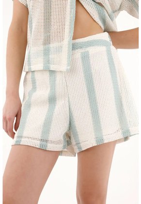 Tennis Short A Rayas Para Mujer