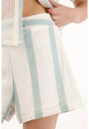 Tennis Short A Rayas Para Mujer