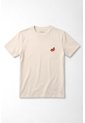 Tennis Camiseta Regular Con Mini Gráfico Cítrico En Algodón Crema Para Mujer de Tennis