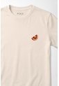 Tennis Camiseta Regular Con Mini Gráfico Cítrico En Algodón Crema Para Mujer de Tennis