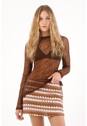 Tennis Falda Corta Tejida Multicolor Para Mujer