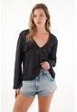 Tennis Camisa En Encaje Con Boleros Negra Para Mujer de Tennis