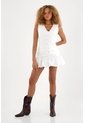 Tennis Vestido Blanco Corto Con Botones Para Mujer de Tennis
