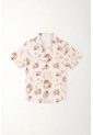 Tennis Camisa Tipo Bowling Estampada Con Diseño Minimalista Para Hombre de Tennis