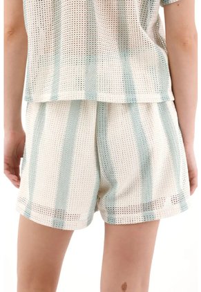 Tennis Short A Rayas Para Mujer