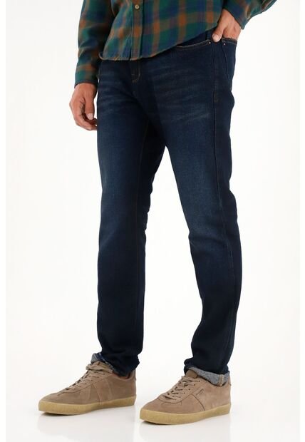 Tennis Jean Classic Tiro Medio Azul Para Hombre