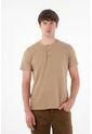 Camiseta En Tela Tejida Café Para Hombre de Tennis