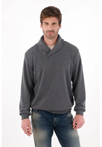 Tennis Buzo Tejido Con Cuello Cruzado Azul Para Hombre Tennis
