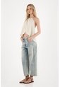 Tennis Jean Horseshoe Tiro Bajo Con Jota Asimétrica Azul Para Mujer de Tennis