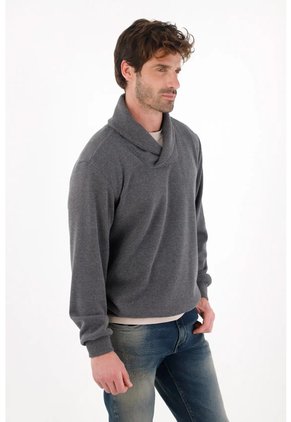 Tennis Buzo Tejido Con Cuello Cruzado Azul Para Hombre
