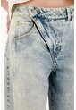 Tennis Jean Horseshoe Tiro Bajo Con Jota Asimétrica Azul Para Mujer de Tennis