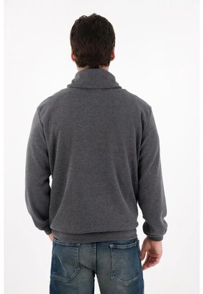 Tennis Buzo Tejido Con Cuello Cruzado Azul Para Hombre