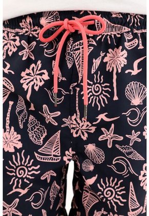 Pantaloneta De Baño Con Estampado Playero Para Niño