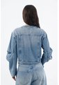 Tennis Chaqueta Denim Azul Claro Con Con Detalle Curvo En La Parte Inferior Para Mujer de Tennis