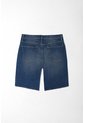 Tennis Bermuda Para Hombre En Denim Azul Corte Recto Con Bordado de Tennis