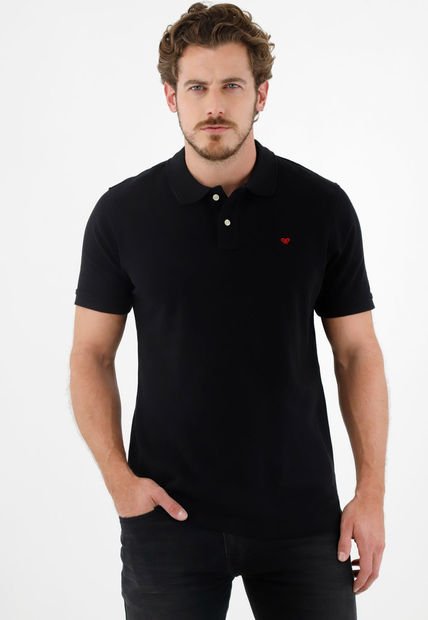 Polo Negra Multicolor Para Hombre