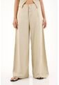 Pantalón Wide Leg En 100% Lino Café Para Mujer de Tennis