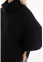 Tennis Buzo Tipo Capa Cuello Alto Negro Para Mujer de Tennis
