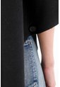 Tennis Buzo Tipo Capa Cuello Alto Negro Para Mujer de Tennis