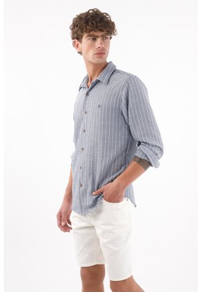 Tennis Bermuda Para Hombre Algodón Blanco Fit Recto Con Remate Limpio
