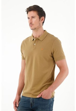 Tennis Polo Café 100% Algodón Para Hombre