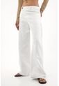 Tennis Jean Wide Leg Con Bolsillos Asimétricos Blanco Para Mujer de Tennis