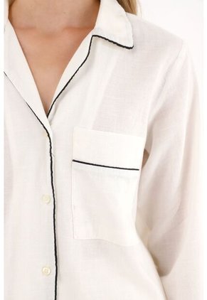 Tennis Pijama De Camiseta Manga Larga Y Short Para Mujer