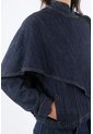 Tennis Chaqueta Para Mujer De Algodón índigo Corta Con Capa de Tennis