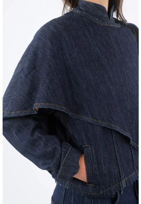 Tennis Chaqueta Para Mujer De Algodón índigo Corta Con Capa
