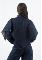 Tennis Chaqueta Para Mujer De Algodón índigo Corta Con Capa de Tennis