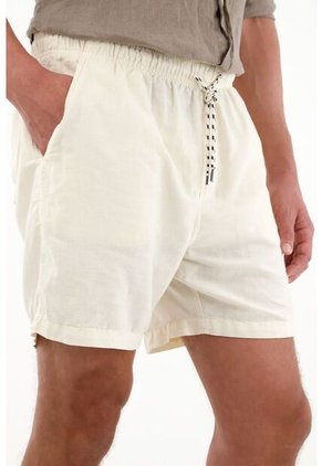 Bermuda Regular Fit Con Pretina Elástica Amarilla Para Hombre