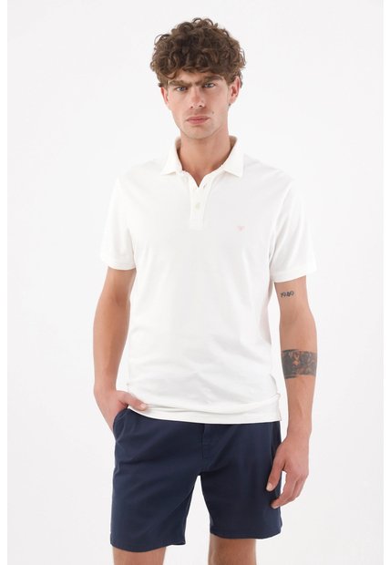 Tennis Bermuda Para Hombre De Algodón Azul Marino Fit Tradicional Con Frente Plano