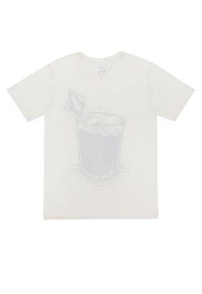 Tennis Camiseta Crudo Con Estampado Localizado Para Hombre