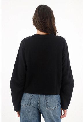 Tennis Buzo Con Detalle En Frente Negro Para Mujer